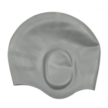 Battilo [Grey]Silicone Swimming Cap Adult Men Women Swimming Caps Hats,Pack of 2