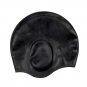 Battilo [Black]Silicone Swimming Cap Adult Men Women Swimming Caps Hats,Pack of 2