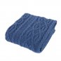 Battilo (Navy) Cable Knit Blanket Nature Soft Sofa Bed Cover Throw 50"x 60"