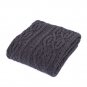 Battilo (Dark Grey) Cable Knit Blanket Nature Soft Sofa Bed Cover Throw 50"x 60"