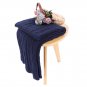 Battilo(Navy Blue)Cable Knitted Blanket Throws for Single Bed Sofa Chair Couch Cover 50"x60"
