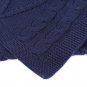 Battilo(Navy Blue)Cable Knitted Blanket Throws for Single Bed Sofa Chair Couch Cover 50"x60"