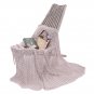 Battilo Knitted Blanket  (Light Grey) Throws Blankets for Sofa Chair Couch Cover Home Decor, 50"x60"