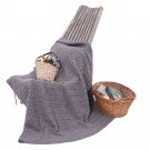 Battilo Knitted Blanket  (Dark Grey) Throws Blankets for Sofa Chair Couch Cover Home Decor, 50"x60"