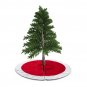 Battilo 48"Red and White Plush Christmas Tree Skirt Base Cover Carpet Home Party Decoration