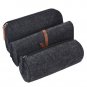 Battilo (Dark Grey)Felt Pencil Case Students Stationery Pouch Zipper Bag 3 Pack