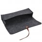 Battilo (Dark Grey)Felt Pencil Case Students Stationery Pouch Zipper Bag 3 Pack