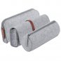 Battilo (Light Grey)Felt Pencil Case Students Stationery Pouch Zipper Bag 3 Pack
