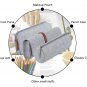 Battilo (Light Grey)Felt Pencil Case Students Stationery Pouch Zipper Bag 3 Pack
