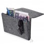 Battilo (Dark Grey)Felt Bedside Caddy Pocket Home Sofa Desk Bed Storage Organizer with Cable Holes