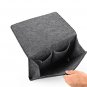 Battilo (Dark Grey)Felt Bedside Caddy Pocket Home Sofa Desk Bed Storage Organizer with Cable Holes