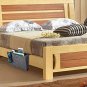 Battilo (Dark Grey)Felt Bedside Caddy Pocket Home Sofa Desk Bed Storage Organizer with Cable Holes