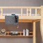 Battilo (Dark Grey)Felt Bedside Caddy Pocket Home Sofa Desk Bed Storage Organizer with Cable Holes