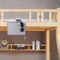 Battilo (Light Grey)Felt Bedside Caddy Pocket Home Sofa Desk Bed Storage Organizer with Cable Holes