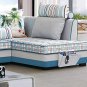 Battilo (Light Grey)Felt Bedside Caddy Pocket Home Sofa Desk Bed Storage Organizer with Cable Holes
