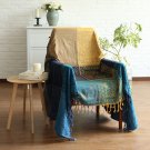 Battilo (60" x 76") Decorative Woven Tapestry Throw Blanket with Fringes Knitted Chenille Blanket