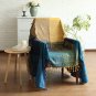 Battilo (88" x 100") Decorative Woven Tapestry Throw Blanket with Fringes Knitted Chenille Blanket