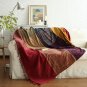 Battilo (88" x 100") Decorative Woven Tapestry Throw Blanket with Fringes Knitted Chenille Blanket