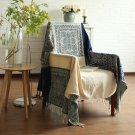 Battilo (60" x 76") Decorative Woven Tapestry Throw Blanket with Fringes Knitted Chenille Blanket