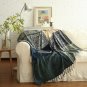 Battilo (88" x 100") Decorative Woven Tapestry Throw Blanket with Fringes Knitted Chenille Blanket