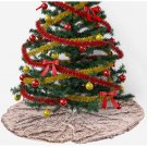 Battilo 29.5" Christmas Tree Skirt Short Plush Tree Skirts Base Floor Mat Cover