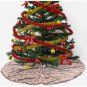 Battilo 47" Christmas Tree Skirt Short Plush Tree Skirts Base Floor Mat Cover