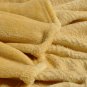 Battilo [Ochre] Flannel Fleece Blanket Throw 200 GSM Plush Microfibe