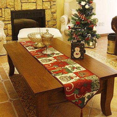 Battilo Table Runner Thanksgiving Day Christmas Decorative Wedding Party Decor