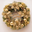 Battilo Artificial Christmas Wreath Door Hanging Wall Window Wedding Party Christmas Decor 12"