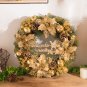Battilo Artificial Christmas Wreath Door Hanging Wall Window Wedding Party Christmas Decor 12"