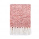 Battilo (Pink) Lightweight FringeThrow Blanket Couch,Bed, All Seasons Daily Use 51"x67"