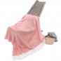 Battilo (Pink) Lightweight FringeThrow Blanket Couch,Bed, All Seasons Daily Use 51"x67"