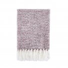 Battilo ( Purple) Lightweight FringeThrow Blanket Couch,Bed, All Seasons Daily Use 51"x67"