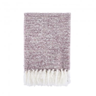 Battilo ( Purple) Lightweight FringeThrow Blanket Couch,Bed, All Seasons Daily Use 51"x67"