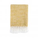 Battilo ( Ochre) Lightweight FringeThrow Blanket Couch,Bed, All Seasons Daily Use 51"x67"