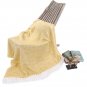Battilo ( Ochre) Lightweight FringeThrow Blanket Couch,Bed, All Seasons Daily Use 51"x67"
