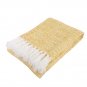 Battilo ( Ochre) Lightweight FringeThrow Blanket Couch,Bed, All Seasons Daily Use 51"x67"