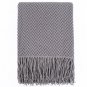 Battilo Herringbone 100% Acrylic Throws for Sofa Bed Blanket Throw, 130 x 180 cm, Grey
