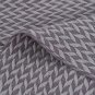 Battilo Herringbone 100% Acrylic Throws for Sofa Bed Blanket Throw, 130 x 180 cm, Grey