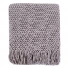 Battilo(Grey)100% acrylic Blanket with Tassels Throws for Sofa Chair Settee 130x150cm
