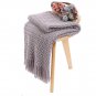 Battilo(Grey)100% acrylic Blanket with Tassels Throws for Sofa Chair Settee 130x150cm