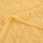 Battilo Knitted Throw Diamond Pattern Blanket for Sofa Chair Bed Decoration (Yellow)