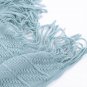 Battilo Knitted Throw Diamond Pattern Blanket for Sofa Chair Bed Decoration (Light Blue)