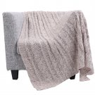 Battilo Knit Soft Warm Sleeping Cover Blanket Rug for Bedroom Sofa Office, 50" x60'', Cream