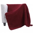 Battilo Chenille Woven Throw Blanket 50"x60", Reversible Soft Warm Breathable for Bed, Chair, Couch