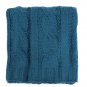 Battilo Eastin Dual Cable Knit Throw Blanket, Soft Cozy Snuggle TV Blanket, 50"x60" (Teal)
