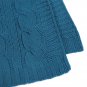 Battilo Eastin Dual Cable Knit Throw Blanket, Soft Cozy Snuggle TV Blanket, 50"x60" (Teal)