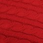 Battilo Eastin Dual Cable Knit Throw Blanket, Soft Cozy Snuggle TV Blanket, 50"x60" (Traffic Red)