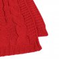 Battilo Eastin Dual Cable Knit Throw Blanket, Soft Cozy Snuggle TV Blanket, 50"x60" (Traffic Red)