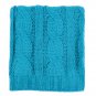 Battilo Eastin Dual Cable Knit Throw Blanket, Soft Cozy Snuggle TV Blanket, 50"x60" (Blue)